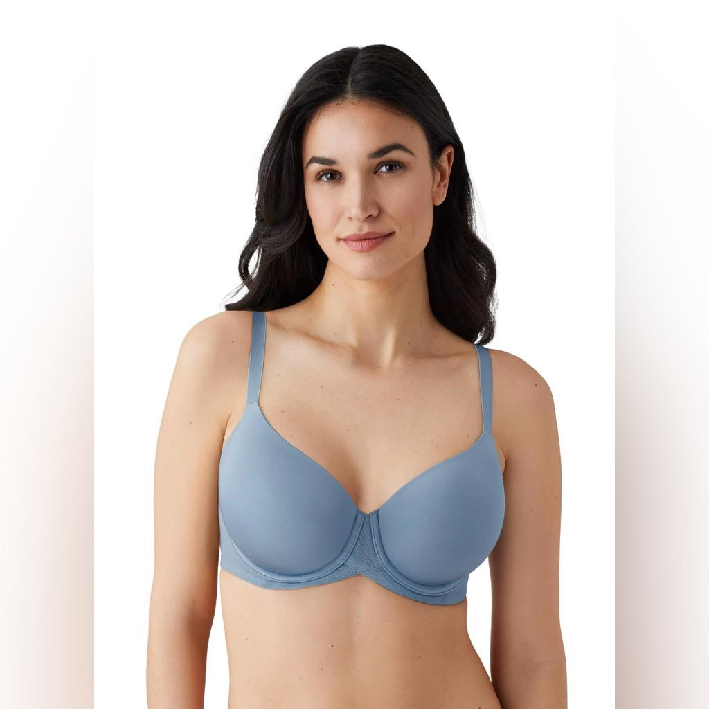 Wacoal Side Smoother Underwire T-Shirt Bra Windward Blue Size 36ddd
